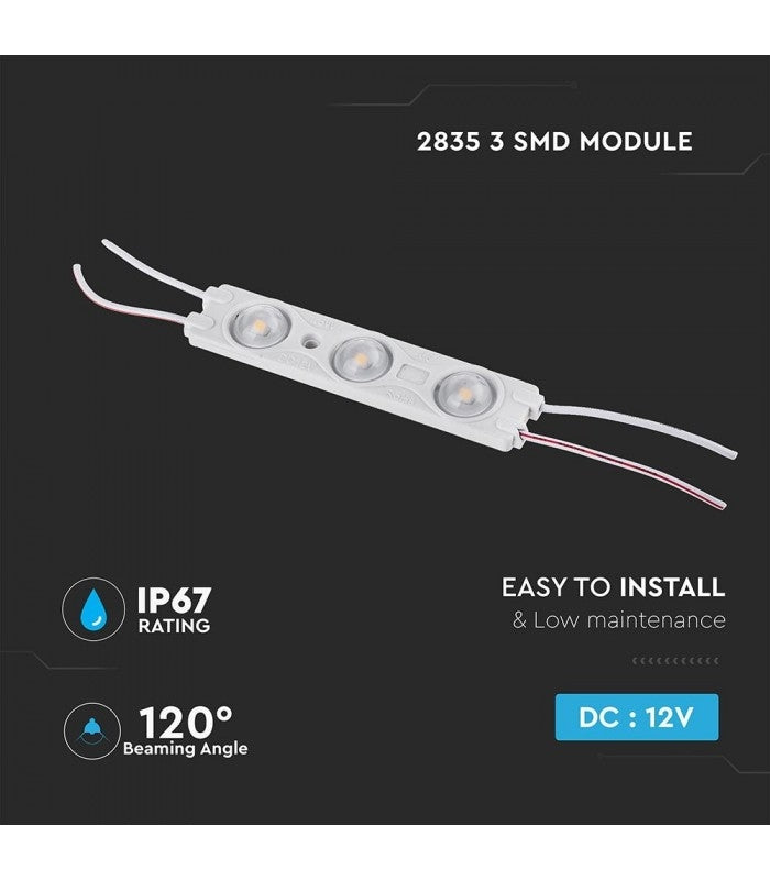 Vandtæt LED modul - 1,5W 3000k, IP67, Perfekt til skilte og special løsninger