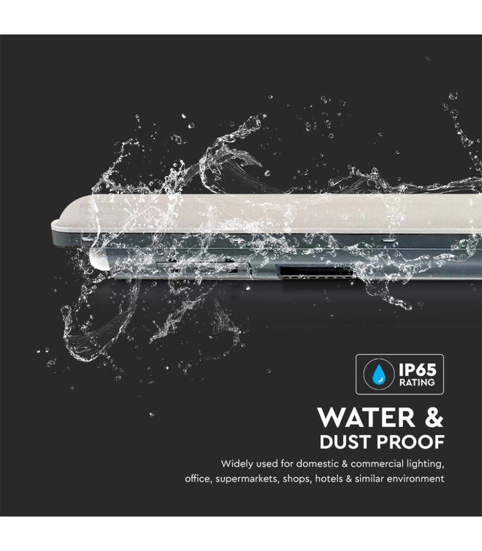 V-Tac Vandtæt LED Armatur - 120 cm, 4320lm, 36W, R