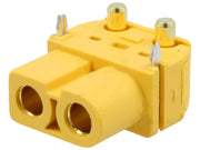 DC-XT60 fatning - 2pol, 90° hun, printben