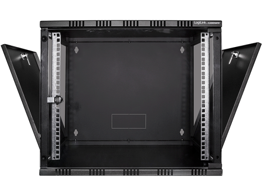 19" væg-rackskab - 12U B540xD550mm, Sort