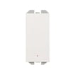 Simon 270 smal 2-polet afbryder med lys 10A - 230V mat hvid