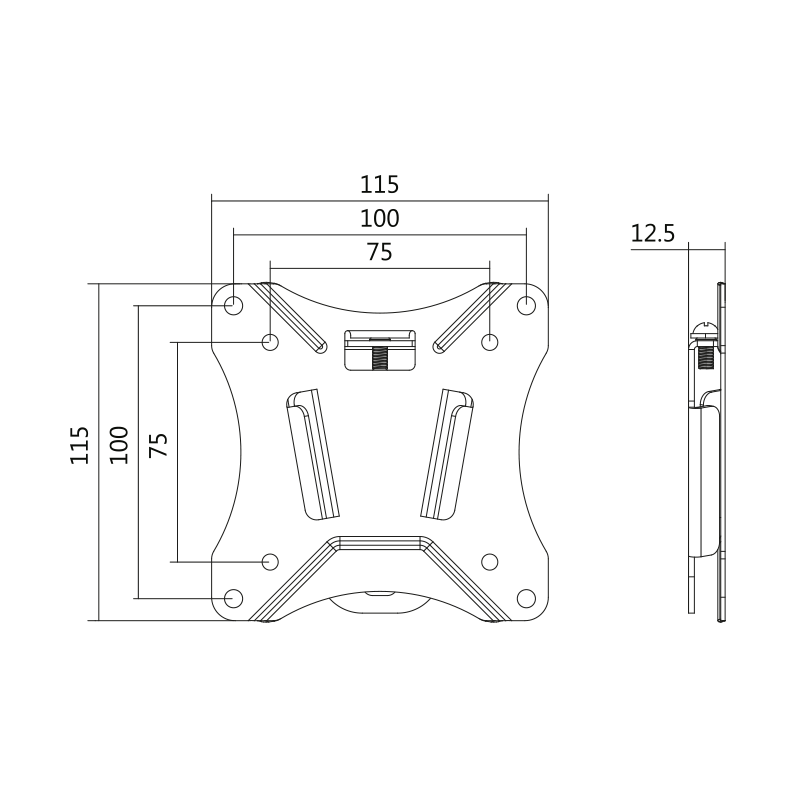 TV/monitor vægbeslag - 13-27" maks. 25kg