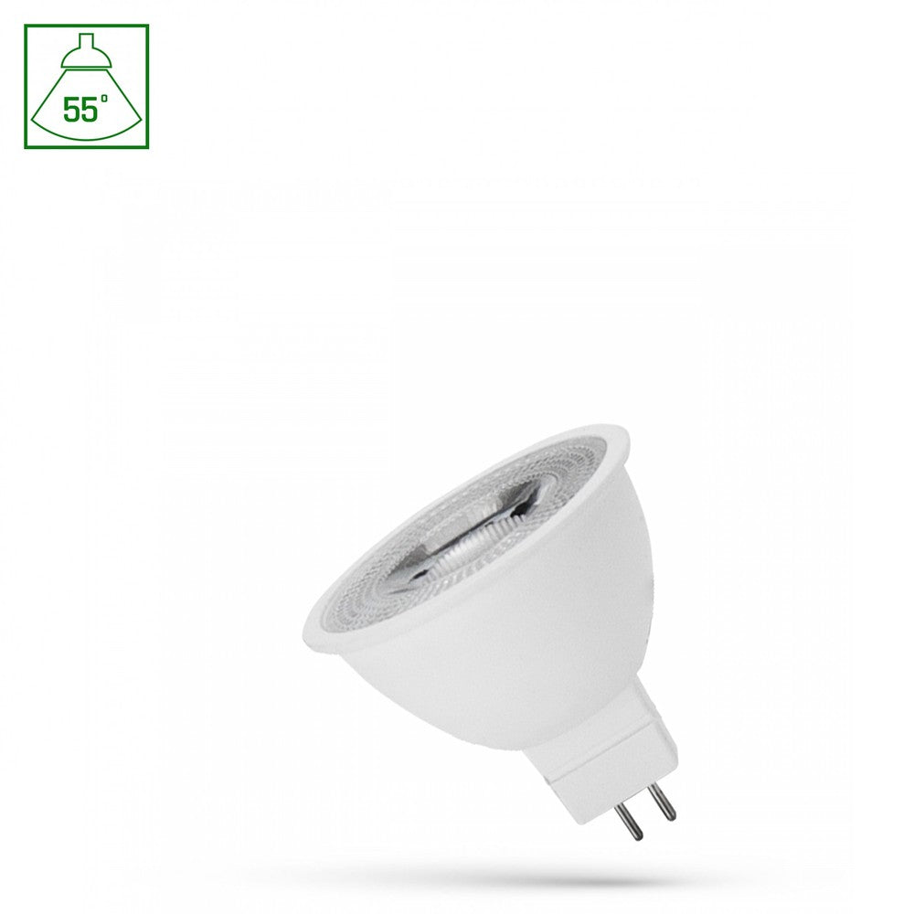 MR16 LED 6W 12V Kold Hvid med Linse og Spectrum - GU5.3 Fatning, 55° Spredning, 450lm, RA80