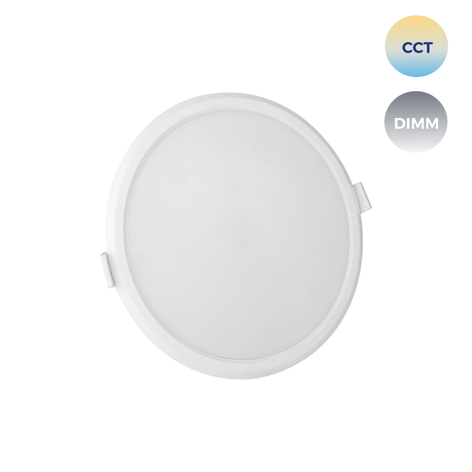 12W Led indbygnings panel Ø 162mm med Justerbar kelvin