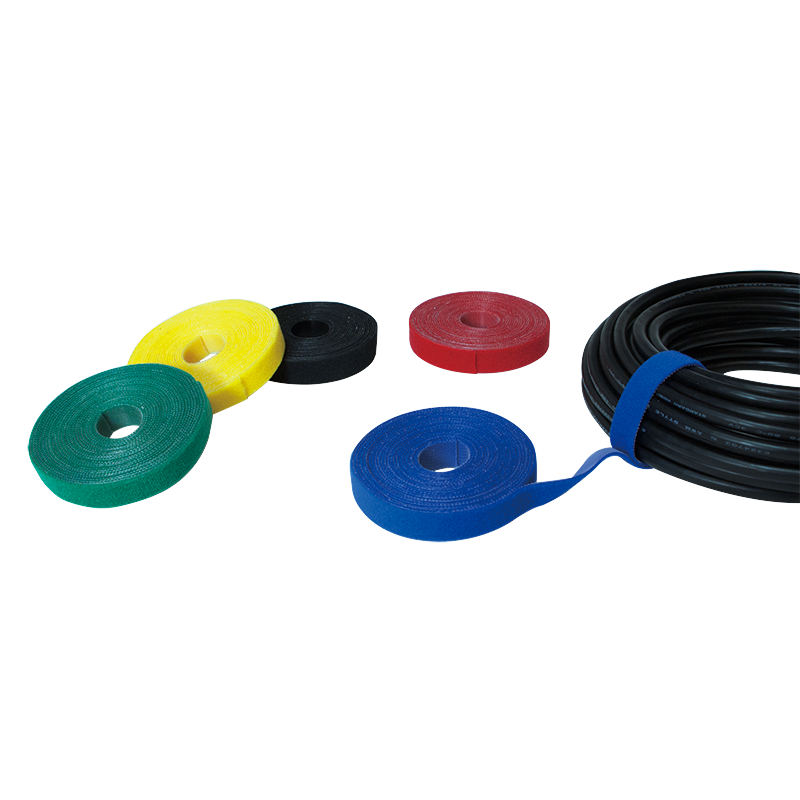 Velcro kabeltape - 16mm bredde, Sort (4m)