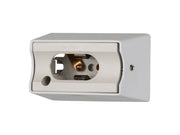 Lampeholder/fatning - S14d, metalisk Hvid