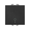 Simon 270 trykkontakt med  lys - lys symbol 10A 230V mat sort