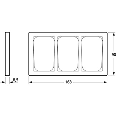 LK Fuga ramme Baseline 63 3x1½m - hvid