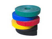 Velcro kabeltape - 16mm bredde, Gul (4m)