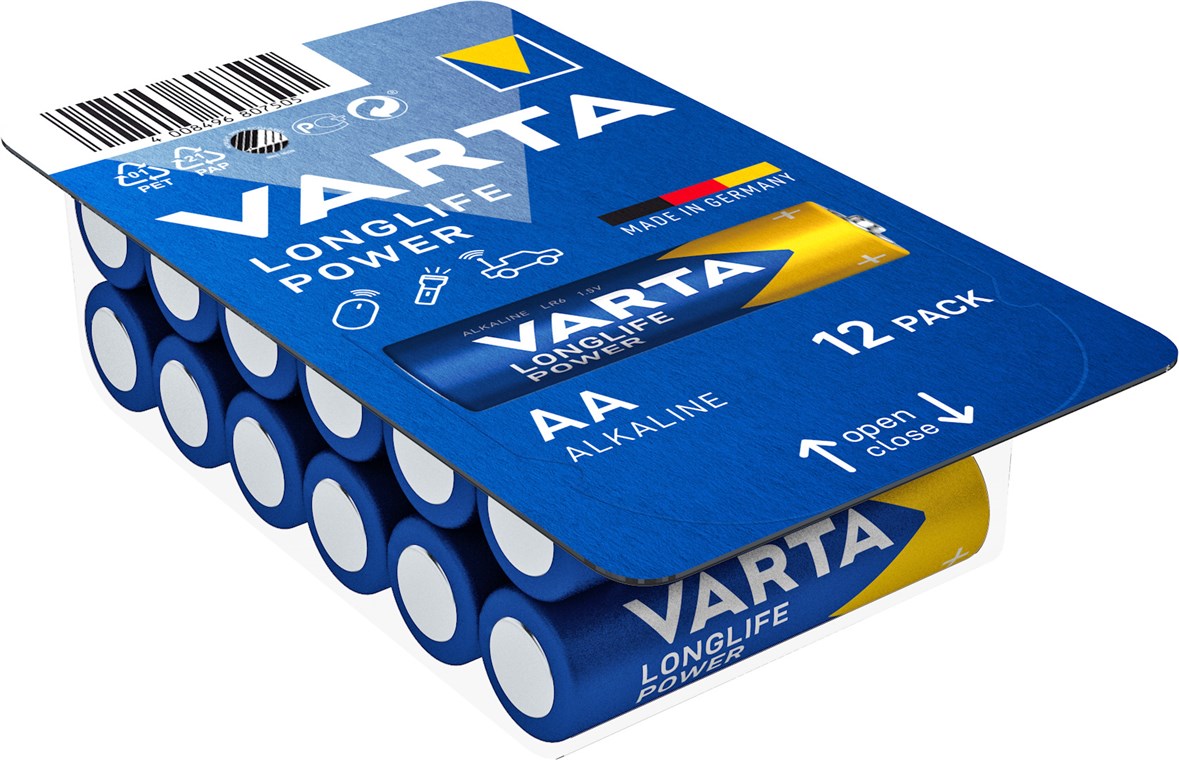 Longlife Power AA/LR6 alkaline batteri - 1,5V (12 stk.)