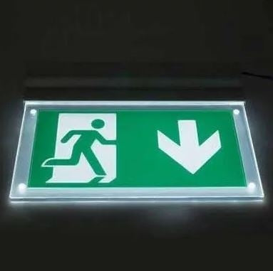 væg- eller loftmonteret LED exit skilt - 2W, Samsung LED chip, 140 lumens