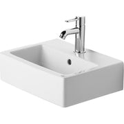 Vero vask 45 cm med hanehul og overløb, wondergliss