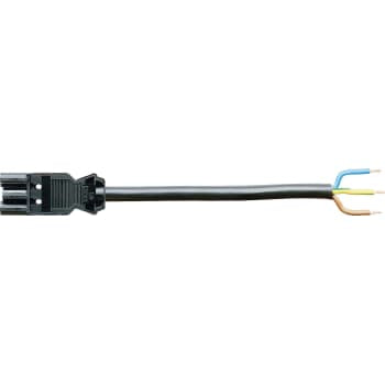 GST18i3 Tilslutningkabel 3P Han/Fri Pvc 1,5mm² Sort 2M