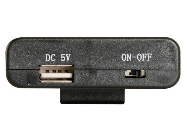 Batteriholder til 4xAA batteri, Lukket hus m. USB og kontakt