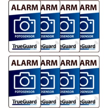 Foto alarm klistermærke, 8 stk., dobbeltsidet t. rude, TrueGuard