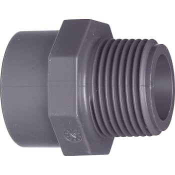 20 mm x 1/2" PVC overgang  muffe/nippel