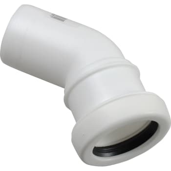 40 mm x 45° Bøjning afløb hvid PP