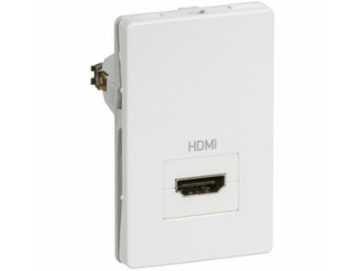 FUGA HDMI vægdåse - 1.5 modul, Hvid