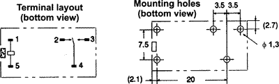 Vertikalt relæ - 24VAC / 10A, 1 x skifte (SPDT)