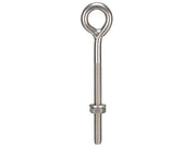 Rustfri stål øjebolt m. møtrik - M8, 130mm (længde)