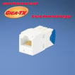 Modular jack Kat.6a UTP Mini-Com G hvid