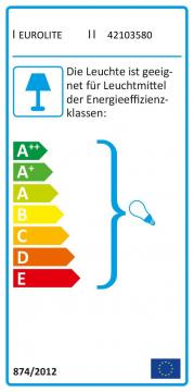 PAR20 lampehus - Sort, E27, kabel m. stik