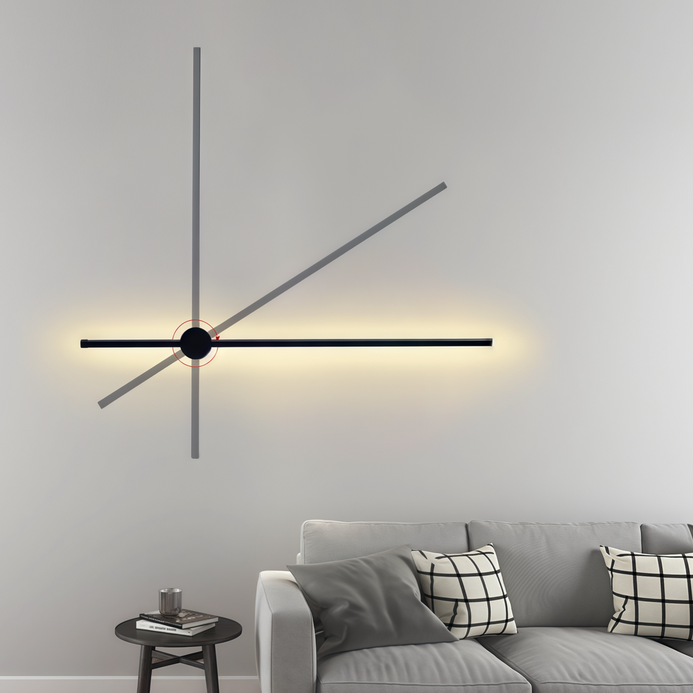 80cm RGBIC justerbar væglampe med Bluetooth og USB-port - 10W, 5V input