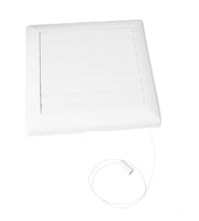 Ventilationsrist m. lukkespjæld - Træksnor, Ø100mm, Hvid