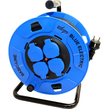 Blue Electric Basicline kabeltromle, 230 V, 25 m, Schuko
