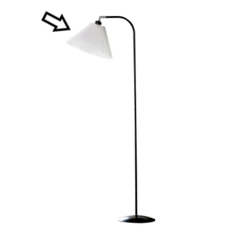 Løs skærm til Medina bord og gulvlampe, Ø30 cm, hvid