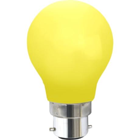 Gul udendørs Ø55 IP20 LED B22 1W 360°