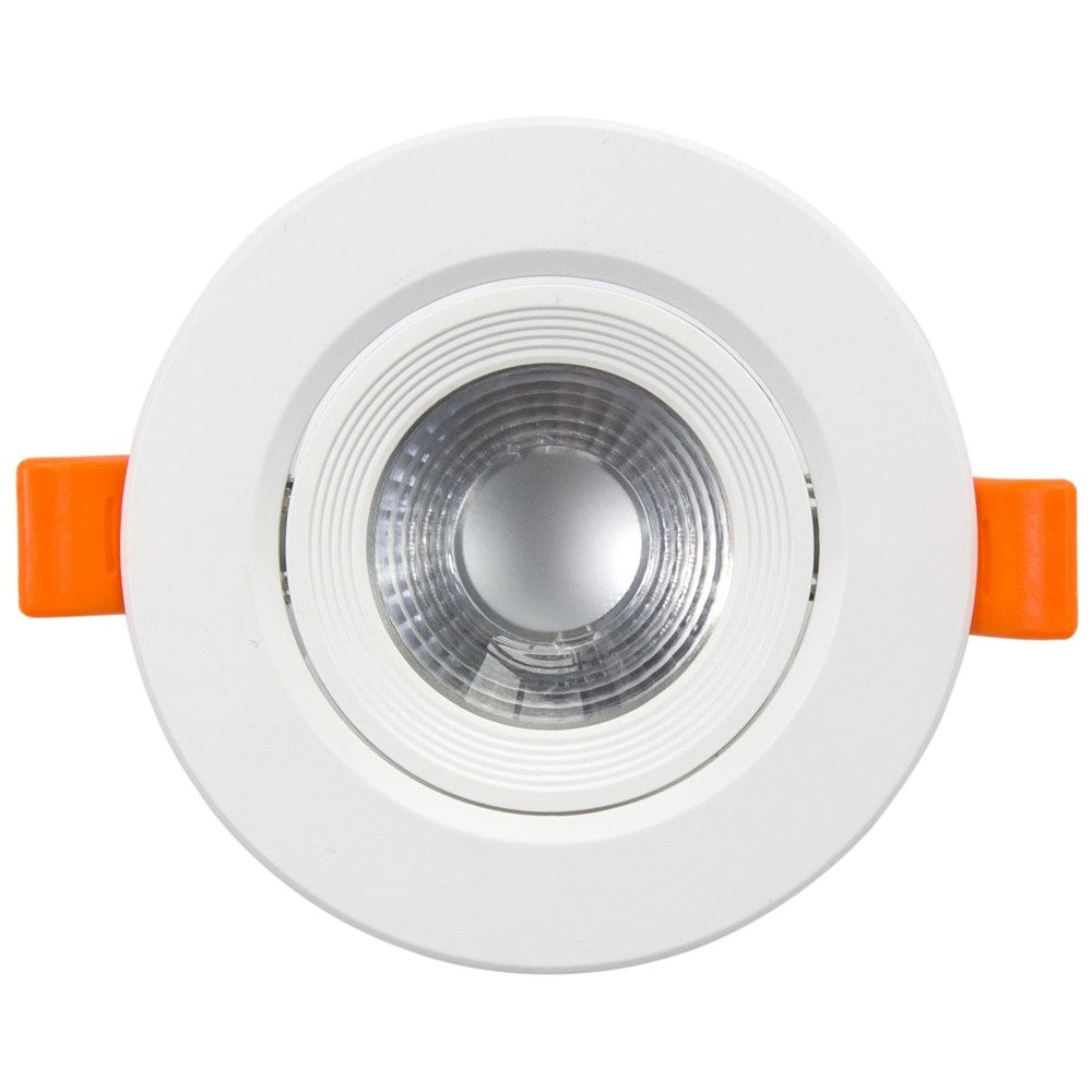 7W LED indbygningsspot - Ø7,5 cm hul, Ø9 cm mål, indbygget driver, 230V, 550lm, RA80