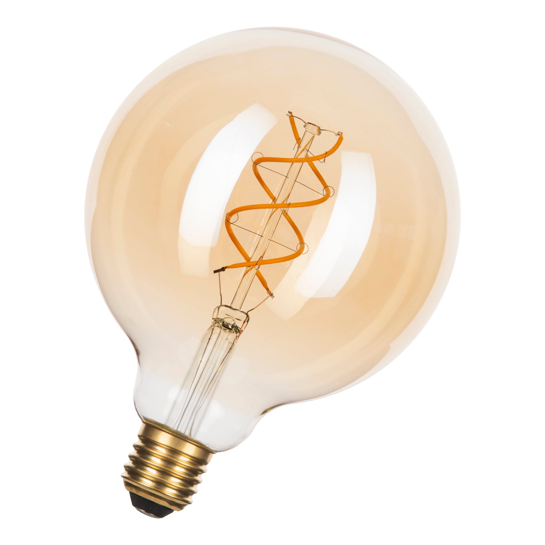 G125 SpiraLED Basic - 240V 5W E27 2000K Gold, Dæmpbar