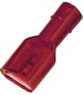 Fuld isoleret spademuffe rød 6,3x0,8  0,5-1mm2