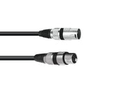 XLR kabel - 3P XLR han til 3P XLR hun, Sort (20m)