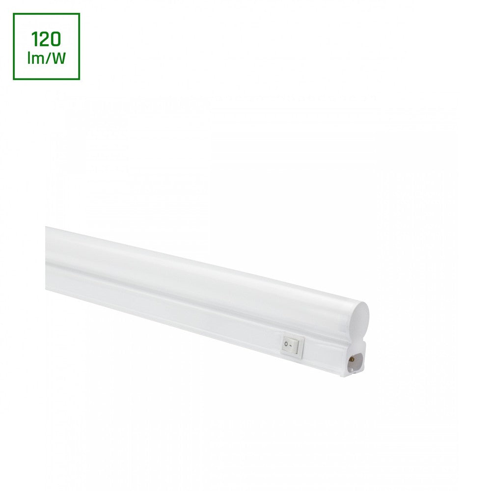 Skabskontakt T5 7W - 600mm, varm hvid, 230V, 120°, IP20, hvid, til/fra.
