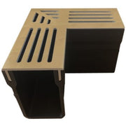 Star Drain 65 x 103 mm PVC-hjørne med corten stål rist