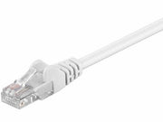 UTP netværkskabel - CAT5E, 2 x RJ45, Hvid (0,5m)