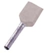 Isoleret dobbelt terminalrør grå 2x4mm2 L=12mm
