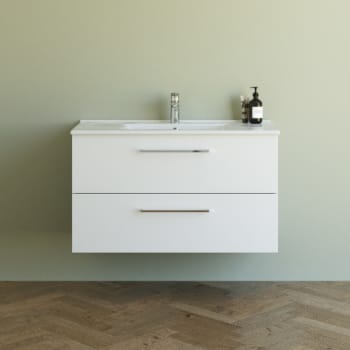 Dansani 101 cm møbelpk. Mido 2sk. vask AMBER, hvid hgl