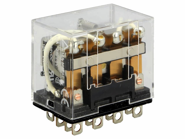 Heavy duty relæ - 24VDC / 10A, 4 x skifte (4PDT)