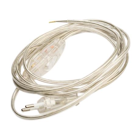 Komplet ledningssæt m/afb. 2,5m transparent