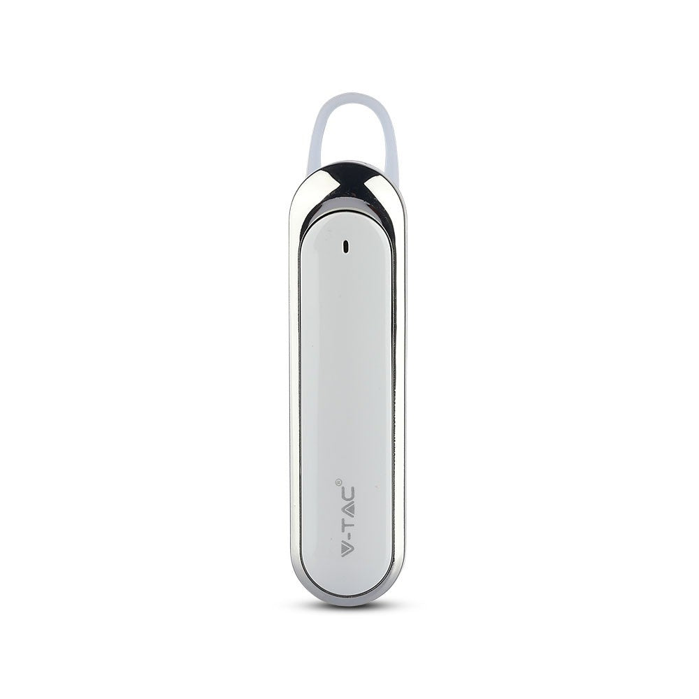 Bluetooth headset med 170mAh batteri og hvid farve