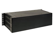 19" ABS plastkabinet - 3U til rackmont., Sort