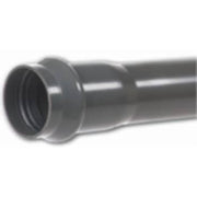 Kaczmarek 110 x 6000 mm PVC-trykrør m/mf., PN10, grå, spildevand