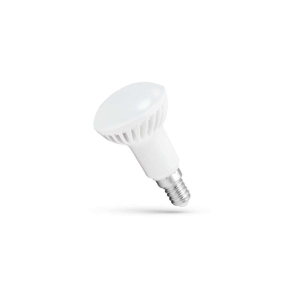 Spectrum 6W LED pære - R50, E14, 230v - Energibesparende lyskilde med E14 fatning til 230V, med en lysstyrke på 410lm og en farvegengivelsesindeks (RA) på 80.