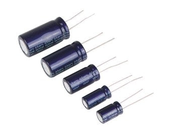 100uF / 160V Lodret elektrolyt, Ø12,5x25mm (105°C)