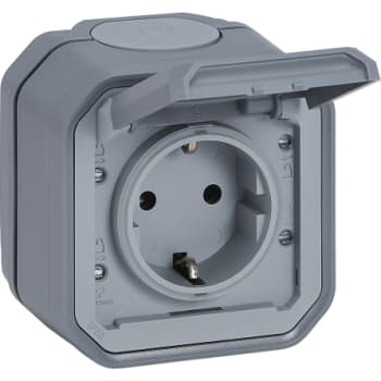 PLEXO55 SCHUKO AUTO 16A 2M GRÅ