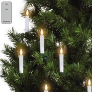 12 stk. Dekorativ batteri 3D Juletræslys. Højte 10 cm. IP20.