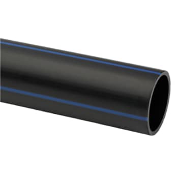Uponor 63 mm PE100RC PN16 SDR11 rør, sort/blå, 6 m